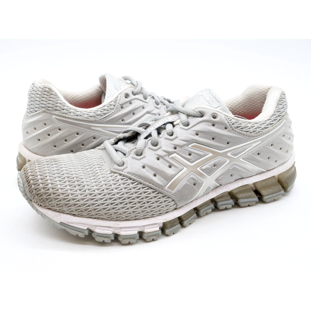 Asics Gel Quantum 180 Womens 8 Running Shoes Gray Mesh Lace Up Athletic Sneakers